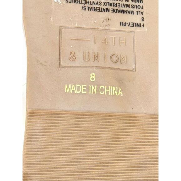 14th & Union Sandals Womens Size 8 Clear Finley Studded‎ Open Toe Ankle Strap - Picture 7 of 9